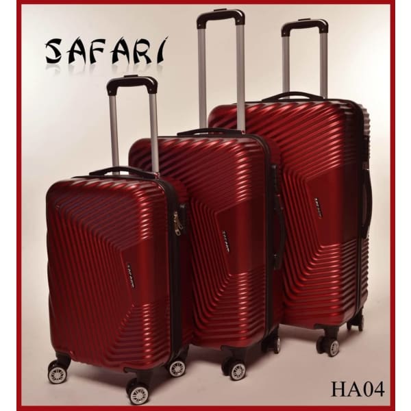 Ensemble de 3 Valises SAFARI - Rouge (HA04) Ensemble de 3 Valises SAFARI - Rouge (HA04)